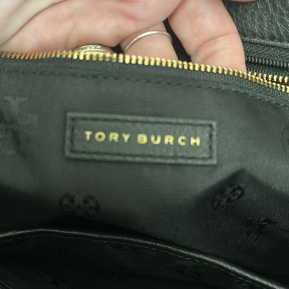 Tory Burch Black Leather Tote EUC - Picture 5 of 11